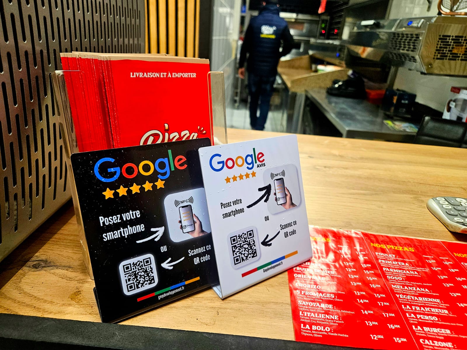 plaquette avis google nfc et qr